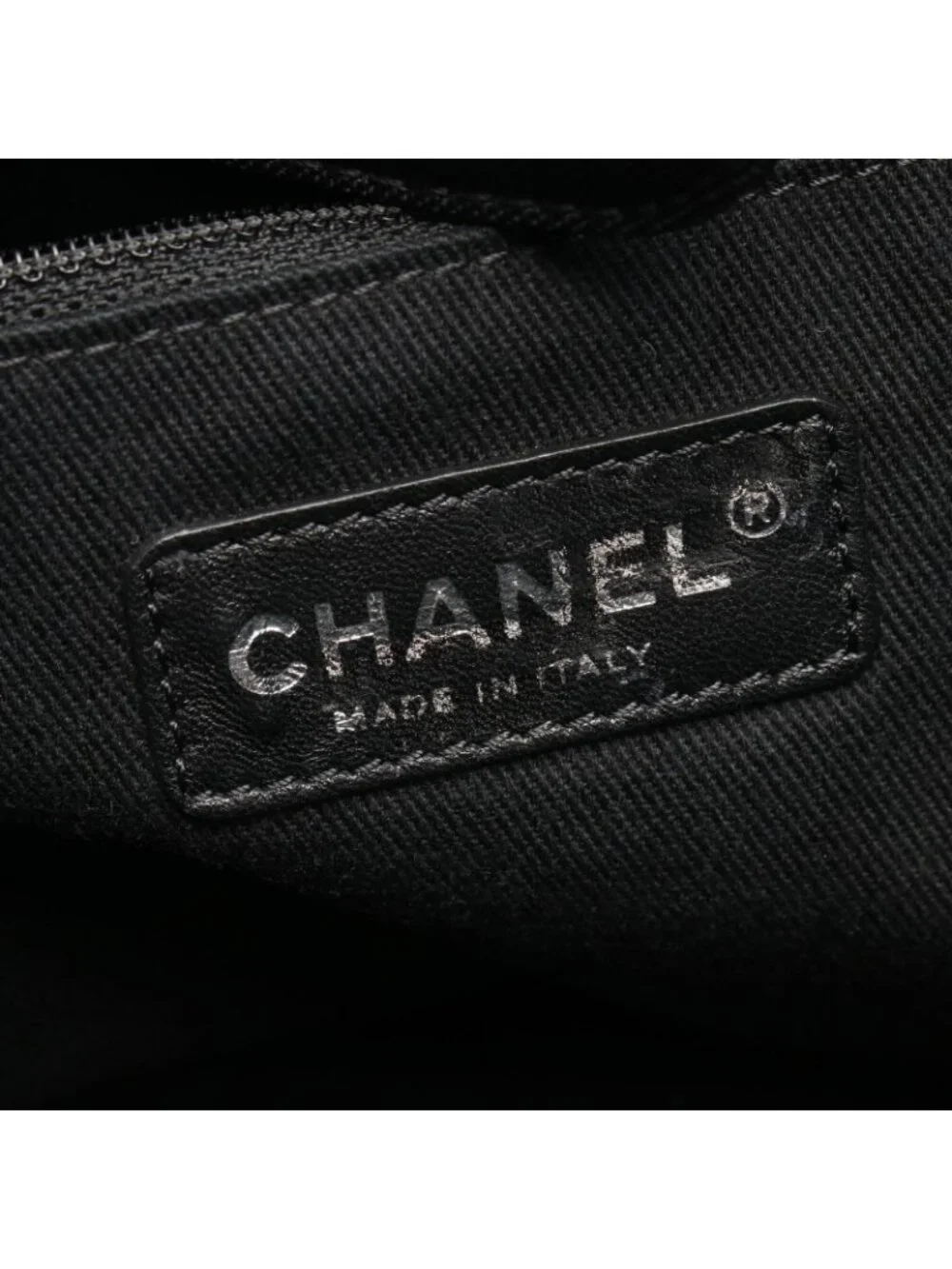 Chanel Tote Bag Paris Biarritz Navy Black Nylon Leather